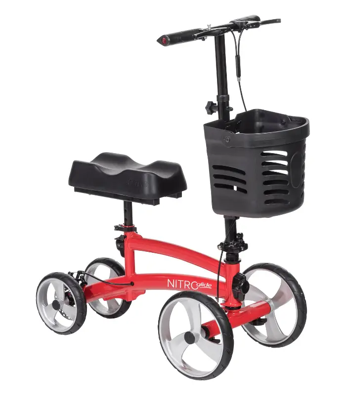 Nitro Knee Walker Glide_1 Nitro Knee Walker Glide, Red - Image 1